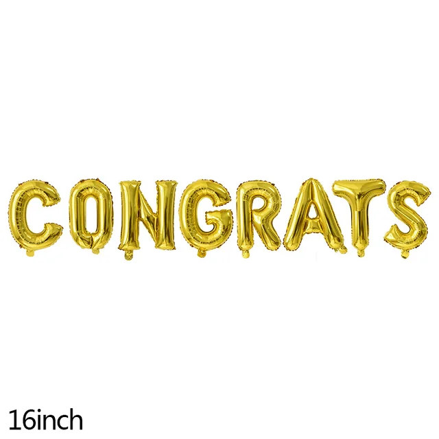 1-15pcs Graduation Balloons Gold Silver Black Latex Balloon Confetti Ballons 2022 Congratulation Grad Party Decoration Supplies letter gold