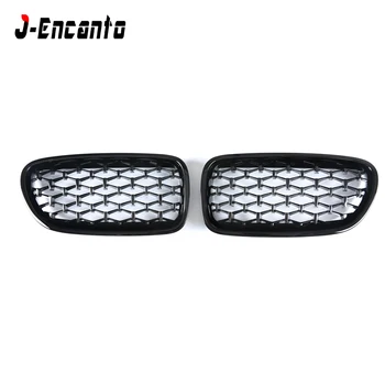 

A Pair For BMW 5 Series F10 F11 F18 Car Front Grill Newest Diamond Style 2010-2016 5 Series F10 Mesh Grill