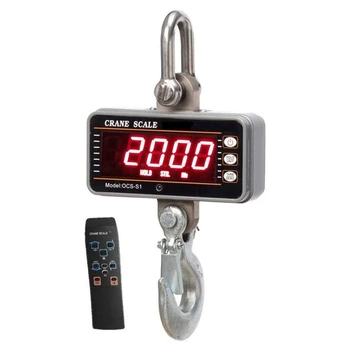 

Industrial Heavy Duty Hanging Scale 1000KG/ 2000LBS, High Precision Digital Crane Scale with Remote