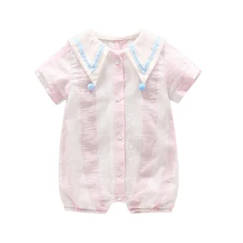 

High quality Baby Girls Rompers Summer Soft and Breathable Newborn Baby Clothes For Girls CottonYarn Kids Jumpsuit