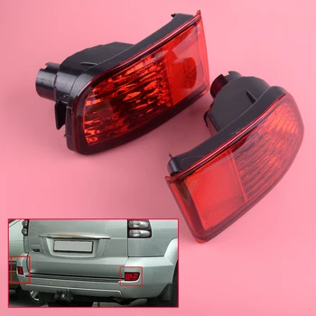 

DWCX 1Pair ABS Red Rear Bumper Fog Lamp Light Housing Fit for Toyota Land Cruiser Prado J120 2002-2004 2005 2006 2007 2008 2009