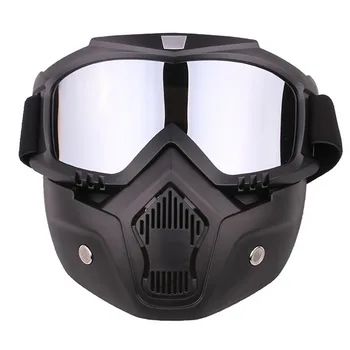 

Hot Sales Modular Mask Detachable Goggles And Mouth Filter Perfect for Open Face Motorcycle Half Helmet or Vintage Helmets