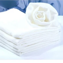 Couche culotte en mousseline de bambou Super absorbante, couche culotte en tissu pré plié, respirante, couleur blanche, 4 pièces/lot, livraison gratuite