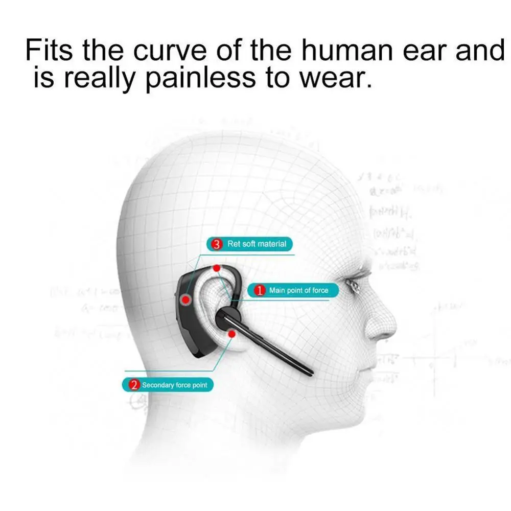 V8 Blutooth Earphone Wireless Stereo Mic Headphones Hands In Car Samsun For V9 With Phone Mic Phone Bluetooth Kit Huwei E7C6