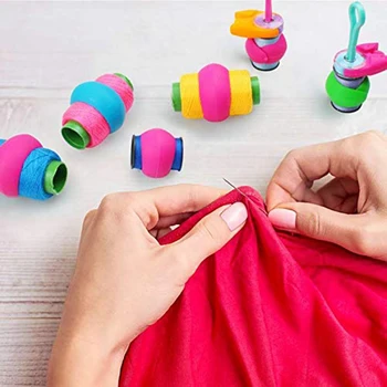 

72 Pieces Sewing and Embroidery Bobbins,Bobbin Holder Clips Peels Thread Spool Huggers Keeping Bobbin Thread Under Control for E