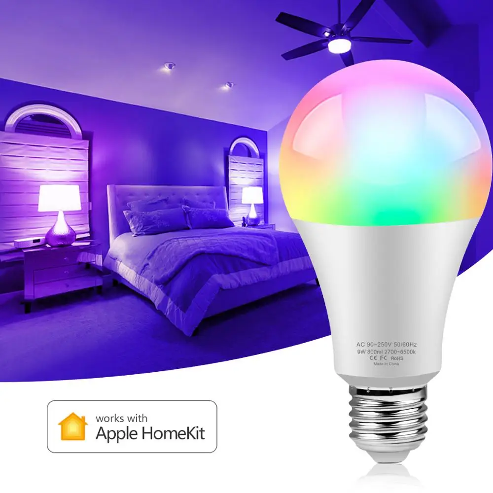 Apple Homekit приложение Smart LED WI-FI Светильник лампы функция голосового Управление