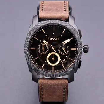 

FOSSIL Vintage Watch for Men Machine Mid-Size Chronograph Brown Leather Watch Male Business Wrist Watch Luxury Brand AAA FS4656P