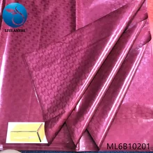 LIULANZHI Африканский Базен кружевной ткани 10 ярдов малиновый Базен broderie для платья для мужчин ткань высокого качества Базен getzner ML6B102