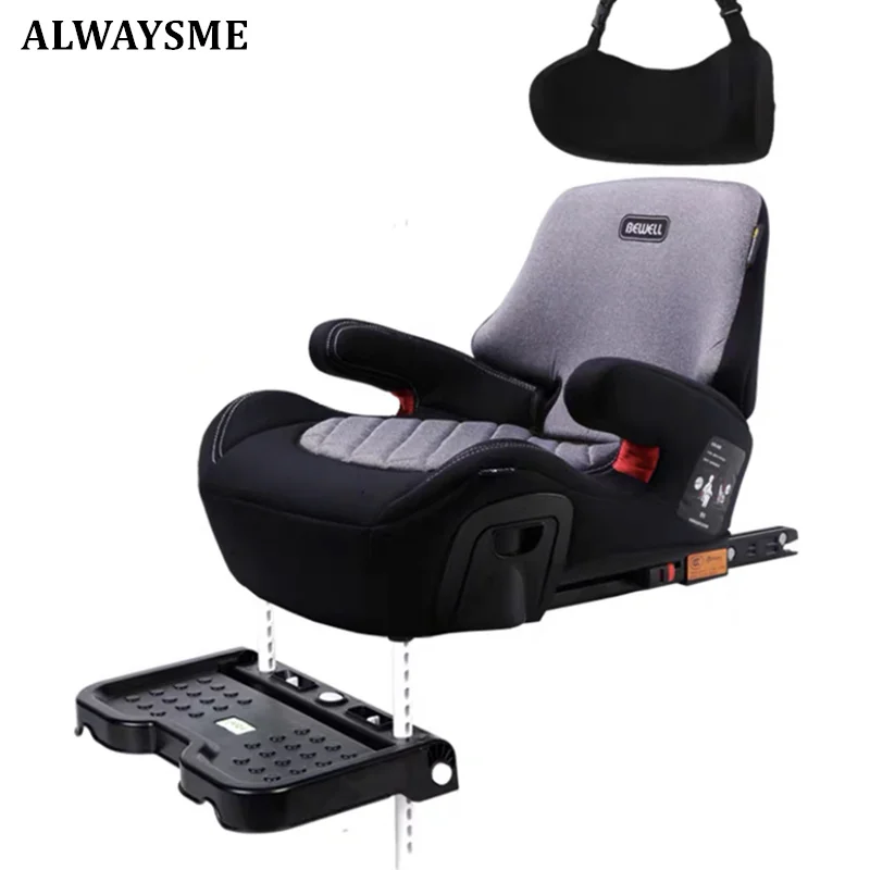 ALWAYSME Solid Color Child Car Seats With ISOFIX and Head Support Pillow and Foot Rest