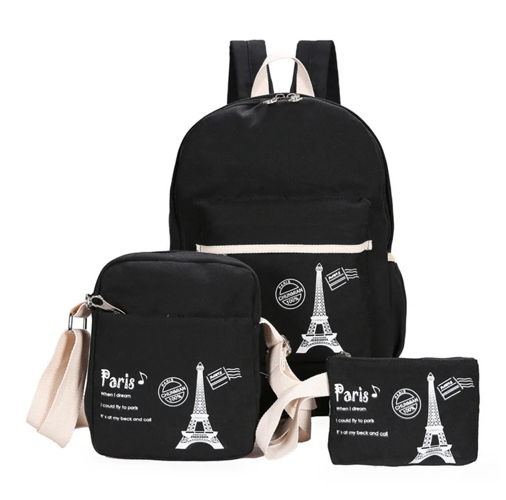 3 шт./комплект холщовый рюкзак для девочек подростков|quality school bags|school bagsschool bags for |