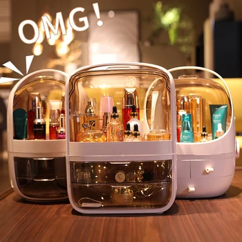 

2020 New Makeup Organizer INS Large Capacity Dresser Skin Care Rack Cosmetic Storage Box Makeup Brush Holder Jewelry Nail