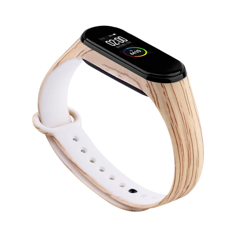 7376 Для Mi band 4 3 ремешок силиконовый ремешок с принтом для Xiaomi Mi Band 3 Заменить браслет камуфляж для браслета Mi band 4 - Цвет ремешка: 7376