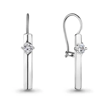 

Earrings long AQUAMARINE with cubic zirconia, silver 925