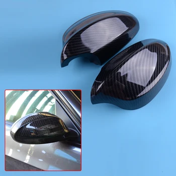 

2Pcs Carbon Fiber Style Rearview Side Mirror Cover Cap 51167135097 51167135098 Fit for BMW E90 E91 330i 335i 2005 2006 2007 2008