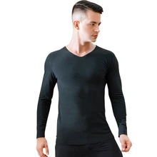 Осенне-зимнее теплое термобелье для мужчин& wo, мужское однотонное черное интимное нижнее белье с длинным рукавом, мужские кальсоны, большой размер 3XL