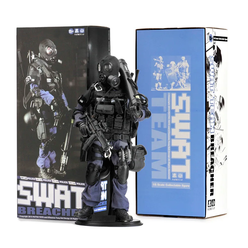 男の子のギフト1/6スケールswat兵士玩具フィギュア12 