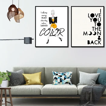 

Wall Art Canvas Poster Painting Prints Picture for Living Bedding Room Decor Painting Original Modern Letters Good Quality 2020