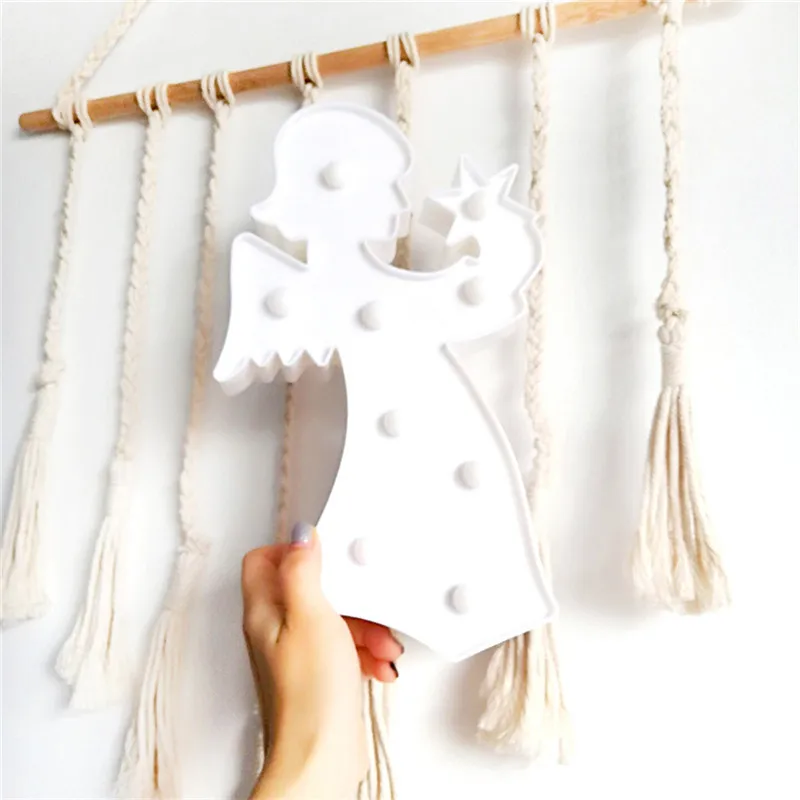 Creative Angel Fairy LED Night Light Lamp Battery Powered Lights Home Decor lampka nocna #4S03 (7)