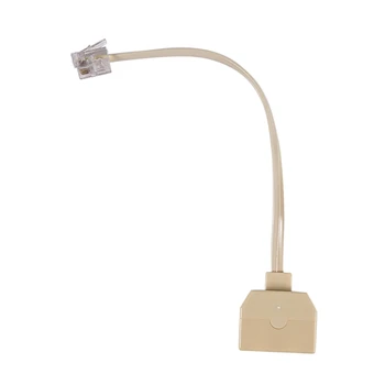 

6P4C RJ11 Male to Female Two Way Telephone Splitter Converter Cable