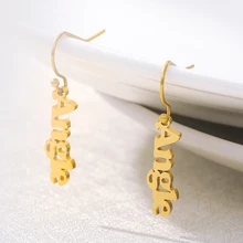 Customized Letters Name Earrings For Women Girls Custom Personalized Drop Earrings Stainless Steel Couple Name Jewelry BFF Gifts Customized Letters Name Earrings For Women Girls Custom Personalized Drop Earrings Stainless Steel Couple Name Jewelry BFF Gifts