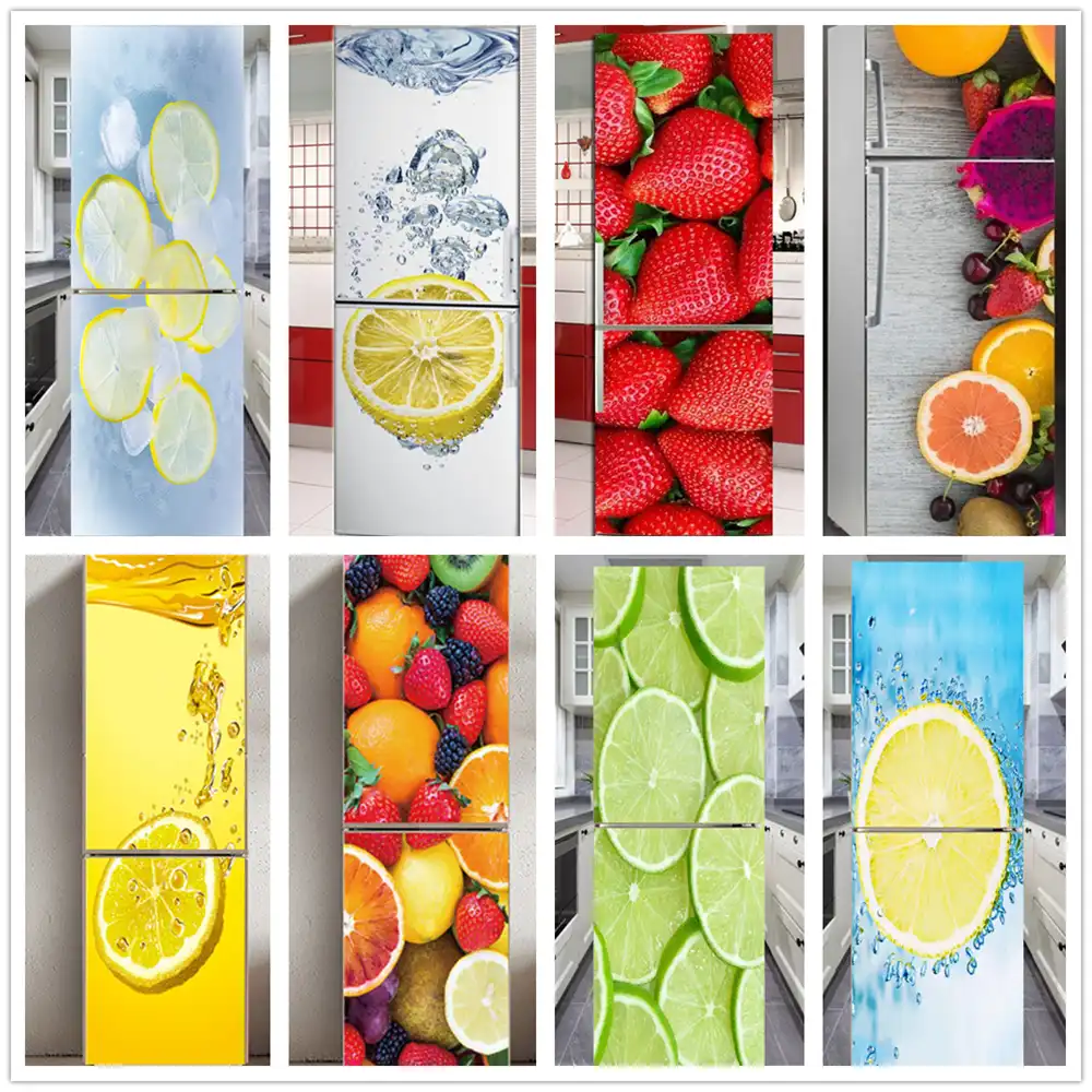3D Self Adhesive Dishwasher Refrigerator Wrap Freezer Sticker Kid's Art