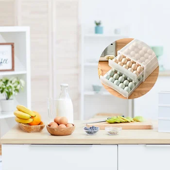 

1 pc Home Eggs Box Refrigerator Plastic Box Dumplings Box