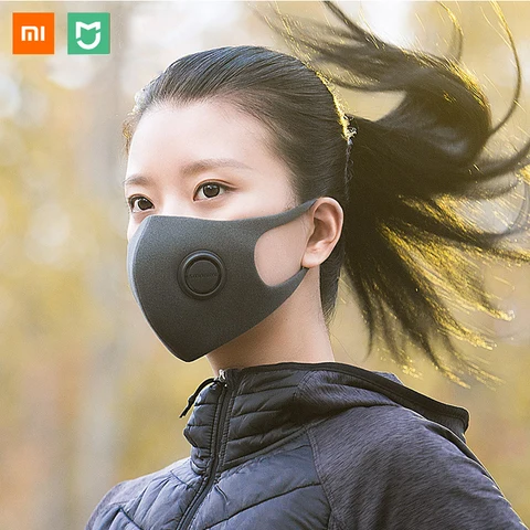 Material com Válvula de Ventilação Máscara de Filtro Xiaomi Mijia Smartmi Filtro Máscara Bloco 97% pm 2.5 Longa Duração Tpu Kn95 N95