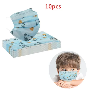 

10pc Kids Respirator Scarf Mascarilla Mask For Face Маски Mascherine Disposable Respirator Industrial 3ply Ear Loop Masque