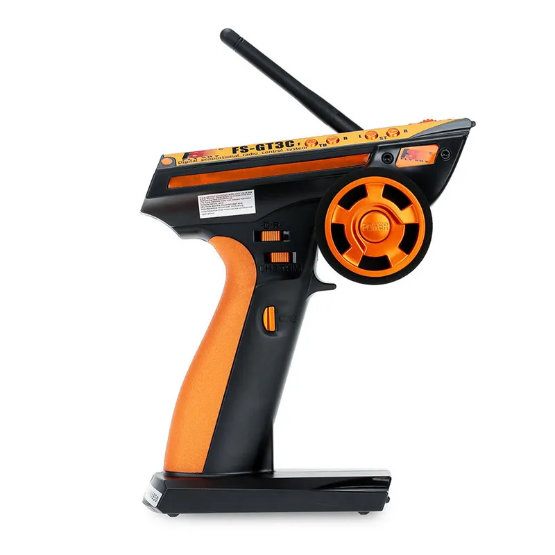 

RC Transmitter FlySky GT3C 2.4Ghz 3CH AFHDS LCD Screen PPM Output with FS-GR3E Receiver for RC Vehicle Spare Parts Accessories