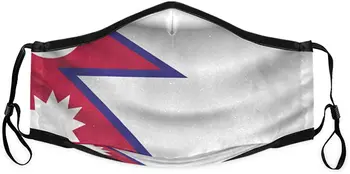 

Distressed Nepal Flag Face Mask Washable Anti Dust Mask with 4PCS 5Layers Filters for Bicycle, Cycling,Sports