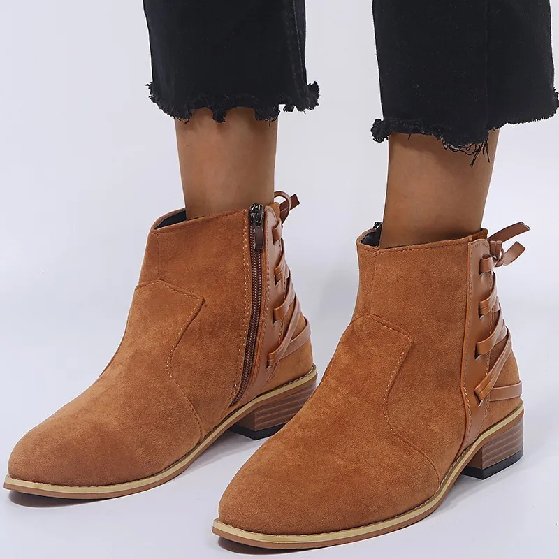 Bootee/2019 женские ботинки сабо на массивном каблуке зимняя обувь платформе с