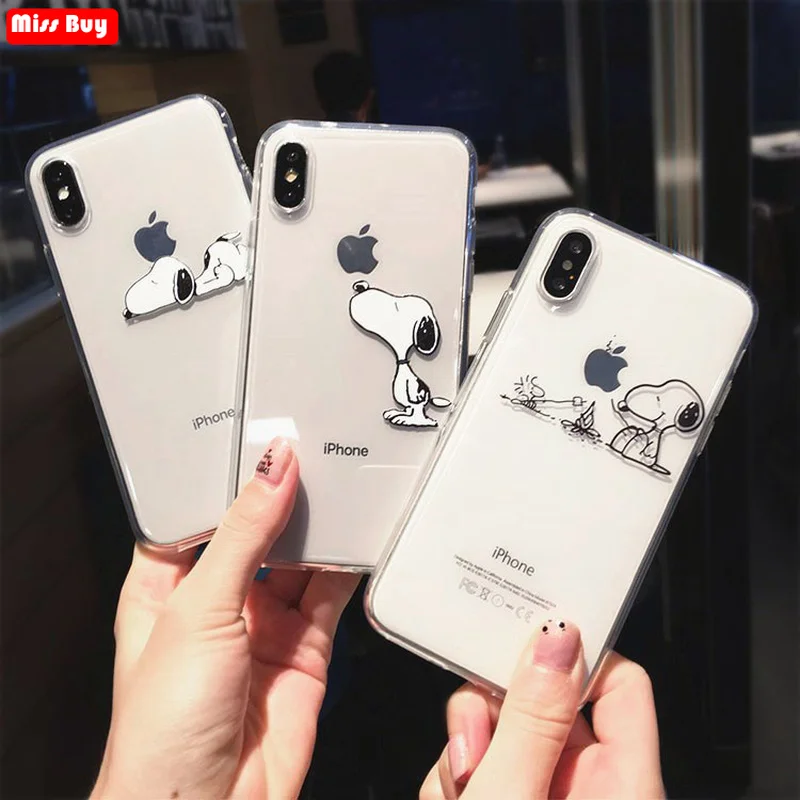 Чехол для телефона с забавными мультяшными Собаками Для iphone X 7 8 6 6plus Ультратонкий