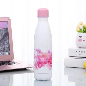

Printing Stainless Steel Constant Temperature Bottle White Portable Hot Water Bottle Outdoor Sports Portable