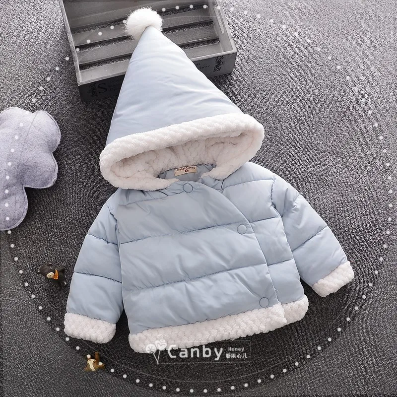 

Candy Heart Girls Hand Cotton of Hypotenuse Cotton-padded Clothes Korean-style Childrenswear plus Thick Velvet Jacket Christmas