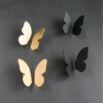 

Satin brass Gold Black butterfly Knobs Cupboard Pulls Drawer Knobs Kitchen Cabinet Handles Furniture Decor Handle Hardware