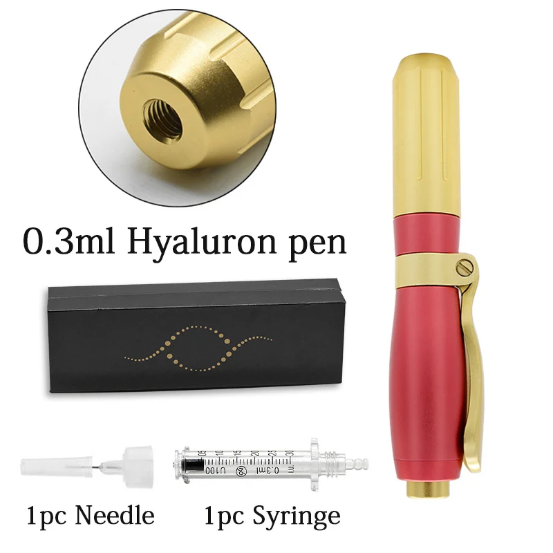 pen set 1x1 0.3ml Красная 0,5 мл 0,3 мл гиалуроновая кислотная ручка-распылитель пистолет для инъекций гиалуроновой кислоты пистолет для удаления морщин антивозрастной лифтинг для губ высокий пресс - Номер модели: pen set 1x1 0.3ml