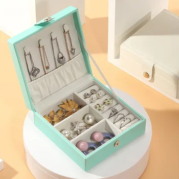 

portable fashion jewelry box jewelry Korea earrings small contracted earring stud earrings ring hand jewelry boxes