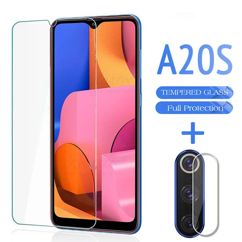 

2 in 1 A 20S Tempered Glass For Samsung Galaxy A20S screen protector Camera lens glass on For Samsung A 20S 20 S e 20e a20 A207F