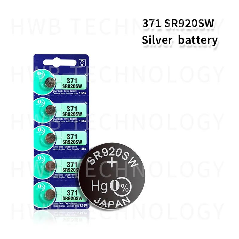 Аккумулятор SR69 SR920W SR920SW AG6 L921 371 605 620 31 280 51 2 шт.|button watch batteries|371 batterywatch battery |