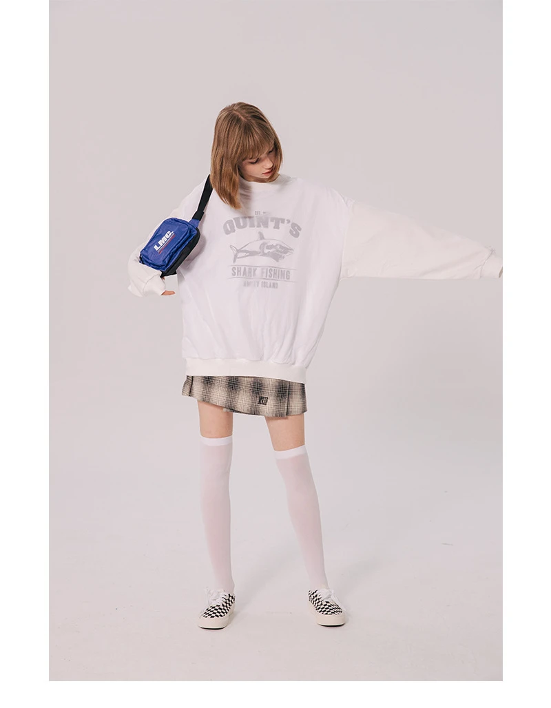 Японский Harajuku Distressed Графический Crewneck свитер для мужчин и женщин уличная хип хоп Пуловер Свитера большого размера