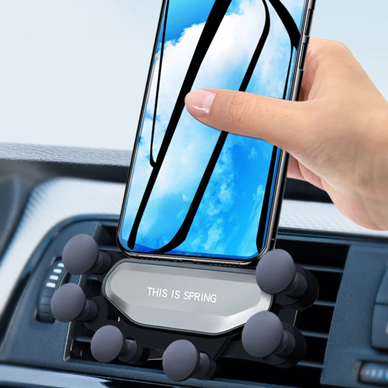 Универсальный гравитационный Автомобильный держатель для телефона, держатель на вентиляционное отверстие автомобиля, автомобильная подставка для iphone 7 8 X для samsung S8 S9 S10, держатель для мобильного телефона, Новинка