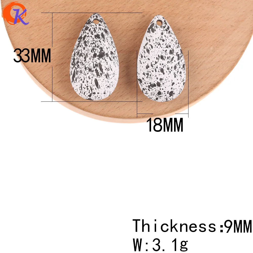 Cordial Design 18*33mm 100Pcs Jewelry Accessories/Acrylic Beads/Rubber Effect/Drop Shape/DIY Beads/Hand Made/Earring Findings