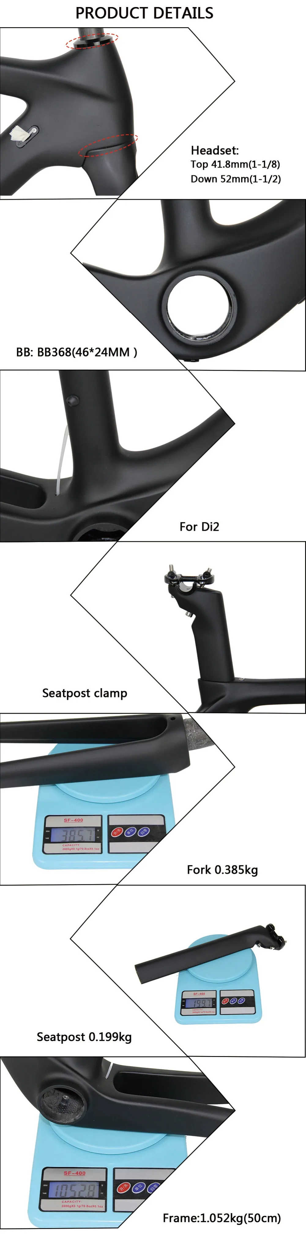 Cheap Spcycle 700C Cycling Road Carbon Bicycle Frames,China Factory OEM Full carbon Fiber Road Bike Frame+Fork+Seatpost+Headset 10