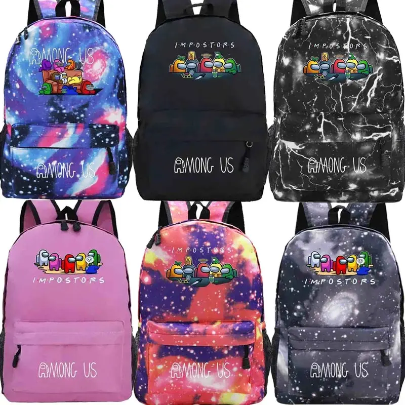 

Hot Game Among Us 3D Backpack Children Cartoon Anime School Bag Laptop Rucksack Girl Boy Knapsack Unisex Waterproof Travel Bags