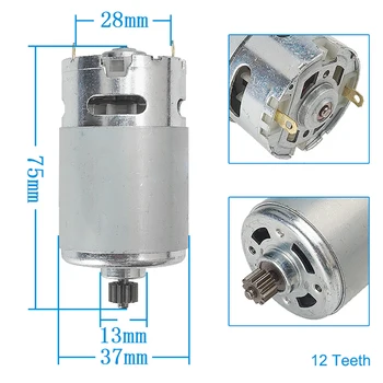 

Small four-wheel motor RS550 Motor 7.2V 12 Teeth Electric Gear Motor for Cordless Charge Drill Screwdriver