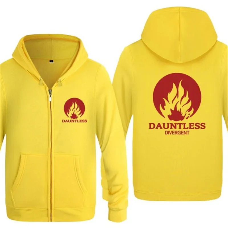 yellow hoodie 12 Мужские толстовки с капюшоном фильм «Дивергент» с принтом Мужская толстовка на молнии флисовая куртка с длинным рукавом пальто в стиле хип-хоп Мужская Толстовка для катания на коньках зимняя - Цвет: yellow hoodie 12