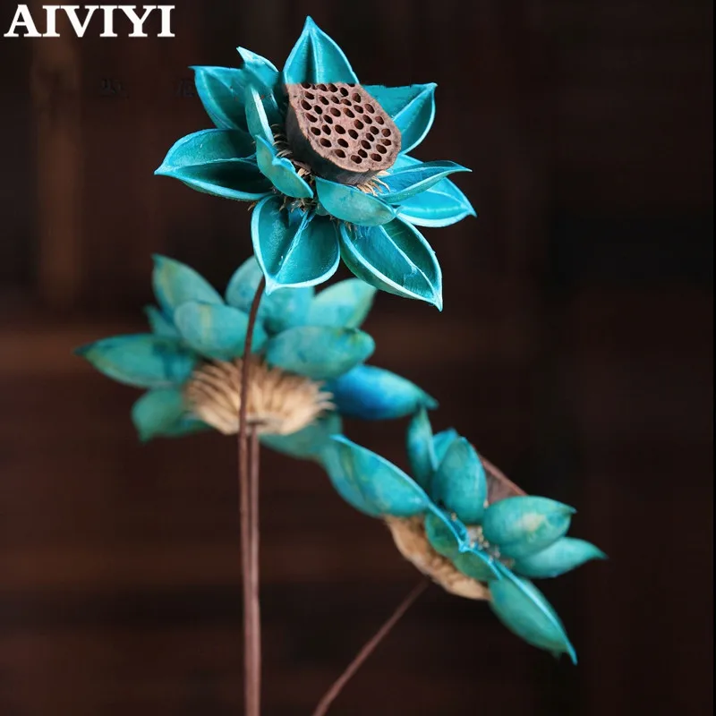 

Artificial Natural DIY hibiscus Lotus Dried flower wedding decoration for home party office decorative artificial dried flowers