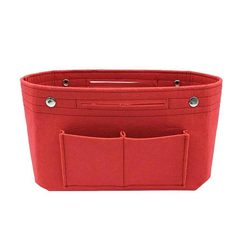 Ladies Fashion Handbag Storage Bag Wallet Insert  Felt Multi Pocket Handbag Utility Bag Durable practical  convenient household