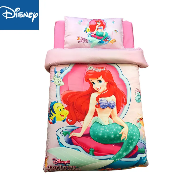 

Disney Ariel Princess Kids Bedding Set For Baby Crib Bed 3 Pcs Duvet Cover Pillow Cases Girl Bed Home Textile Free Shipping Pink