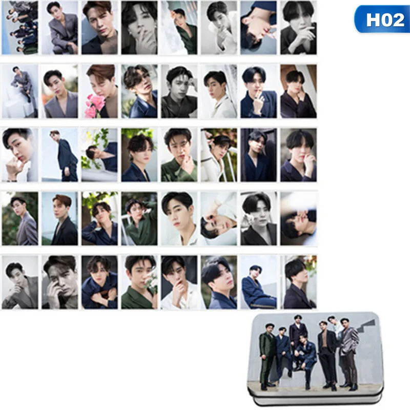 40 шт./компл. KPOP GOT7 альбом Call My» с возможностью нанесения собственной фотографии логотипа карты Бумага должностным LOMO Фотокарта
